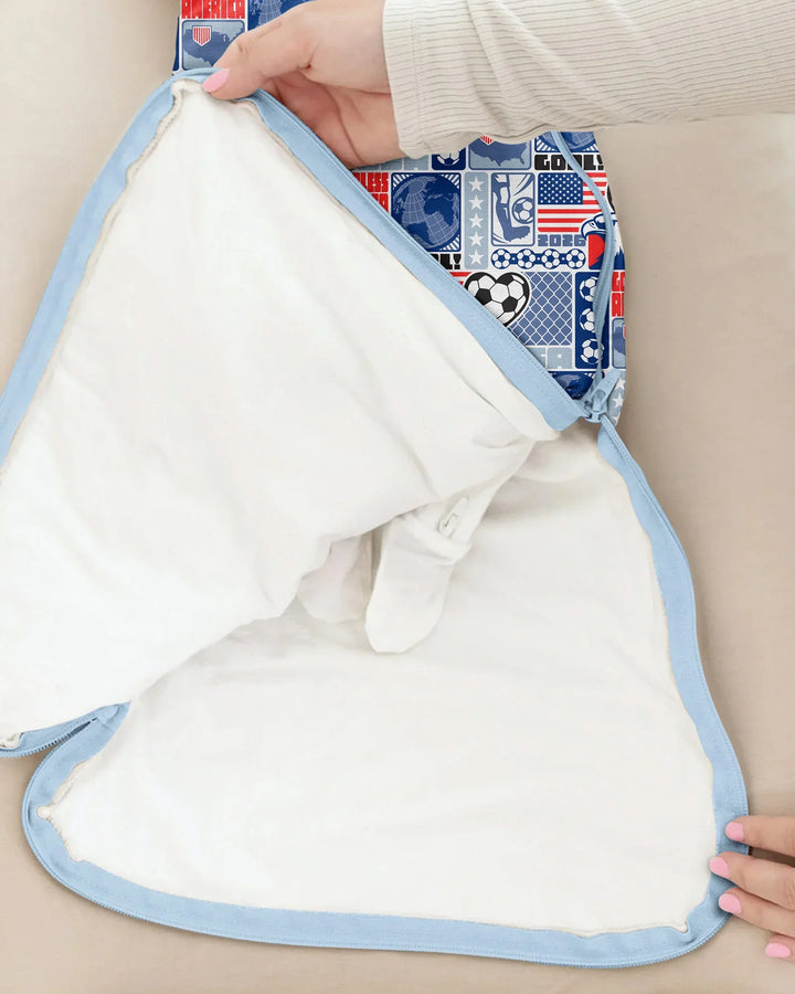 World Soccer God Bless America Bamboo Sleep Bag