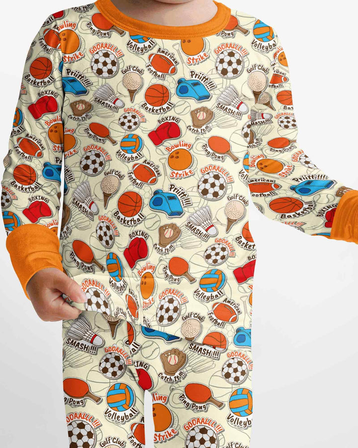 Template Bamboo Two Piece Long Sleeve Pyjamas Set