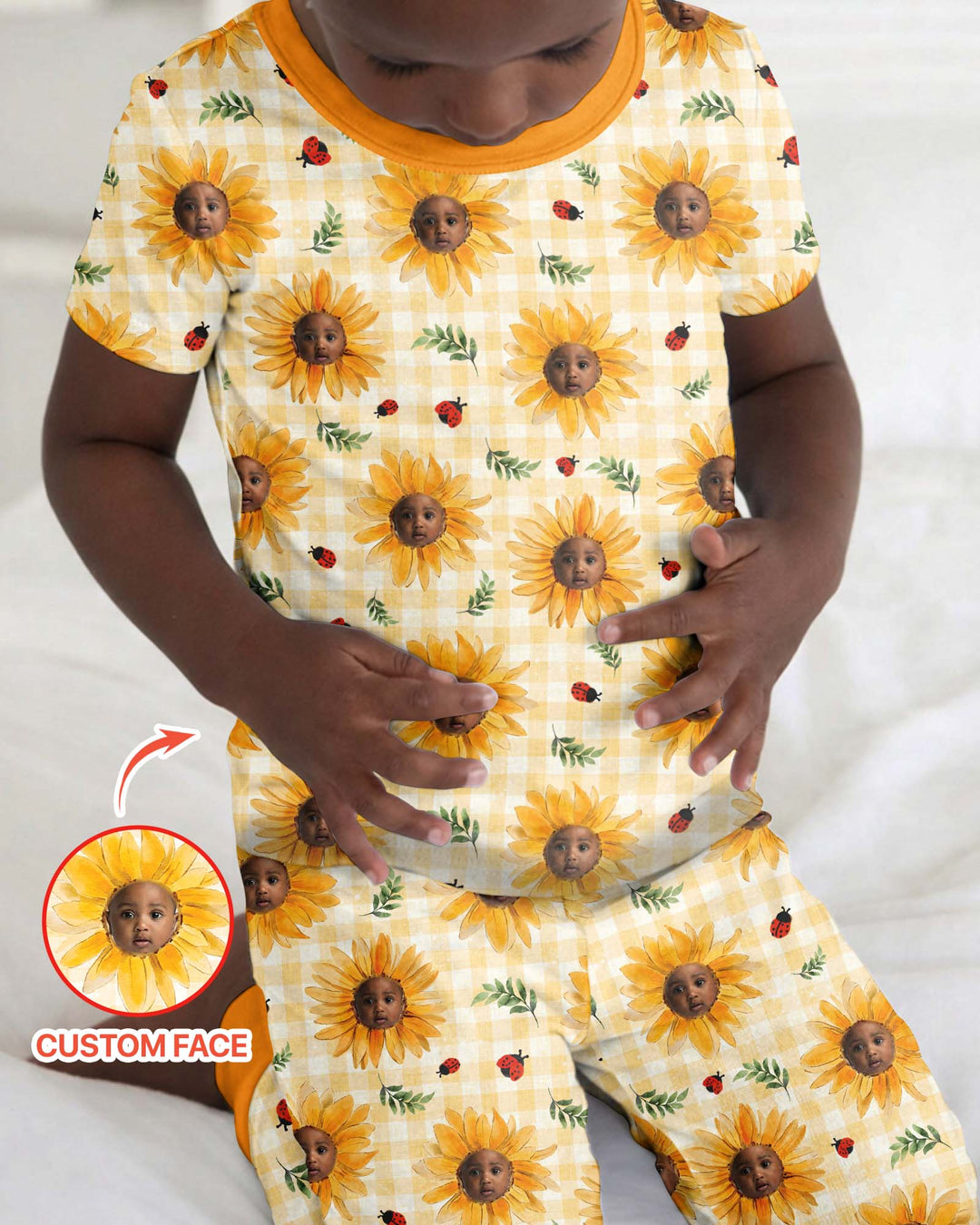 CUSTOM Template Bamboo Two Piece Short Sleeve Pyjamas Set