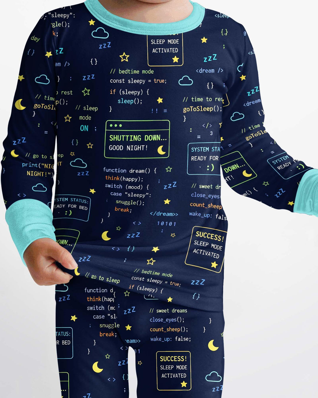 It Techy Job Matching Dad and Son Bamboo Two Piece Long Sleeve Pajama Set