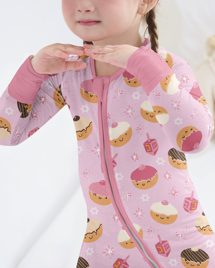 Hanukkah Donut Family Matching Bamboo Convertible Zippy