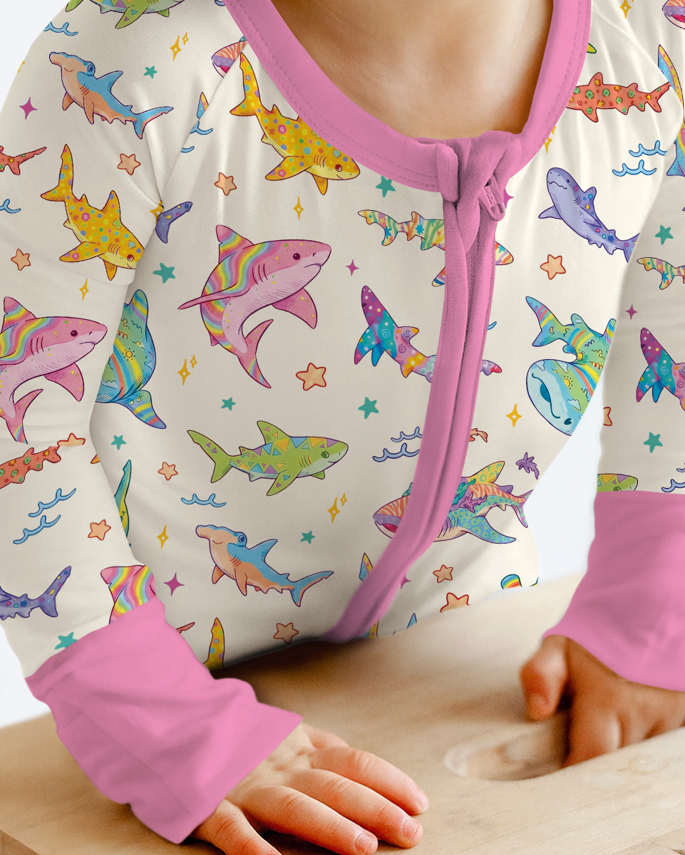 Tropical Sharks Bamboo Convertible Zippy