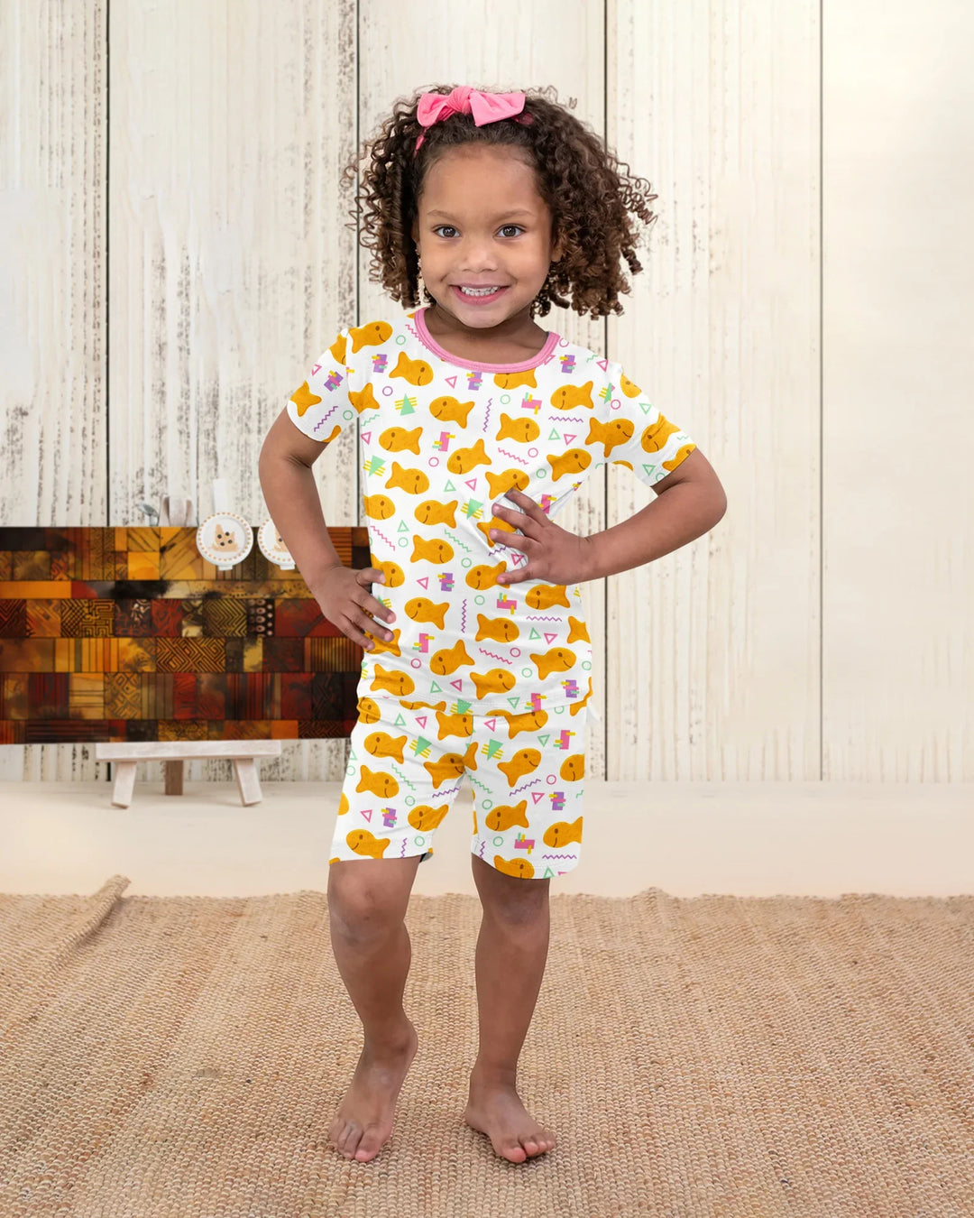 Template Bamboo Two Piece Short Sleeve Shorts Pyjamas Set