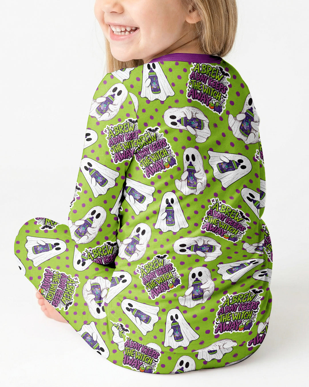Boo Brew Ghosts Bamboo Two Piece Long Sleeve Pajama Set