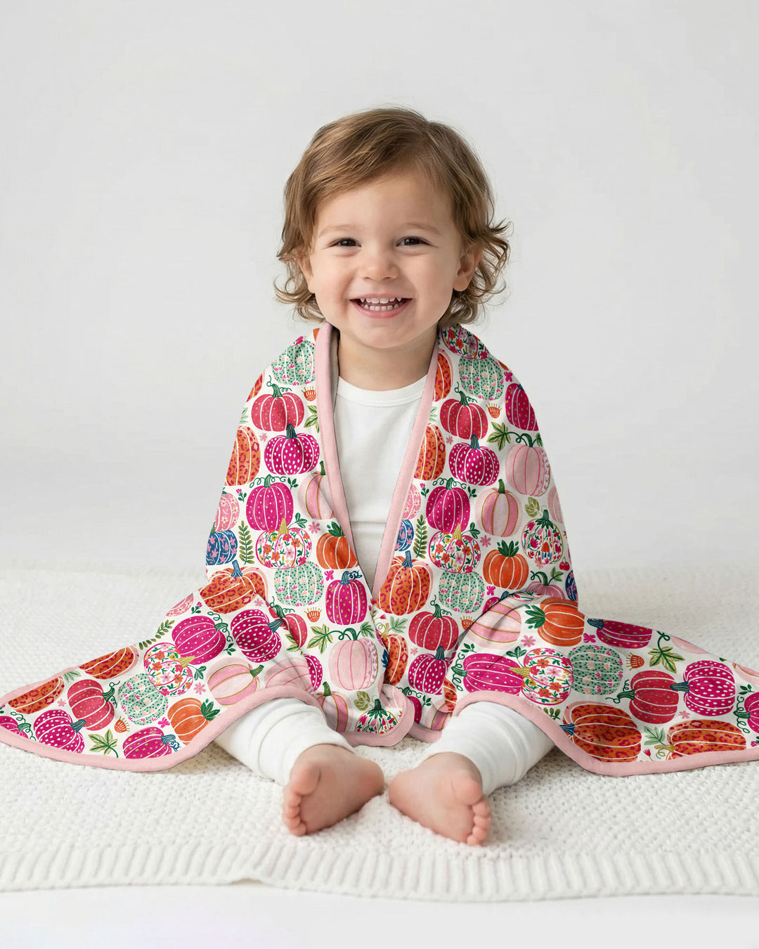 Pumpkin & Bloom Bamboo Blanket