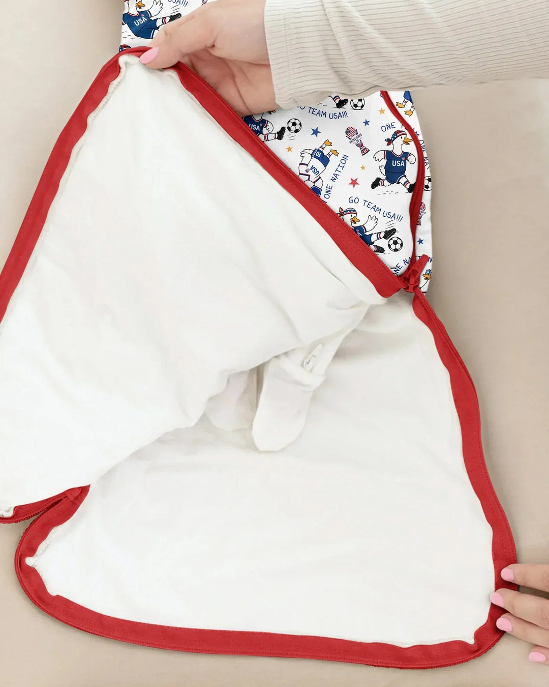 USA Soccer Goose Family Matching Bamboo Sleep Bag