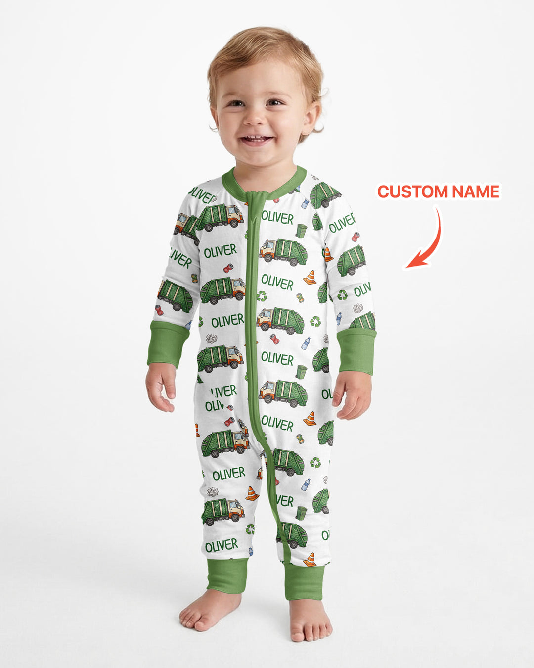 Custom Name Garbage Day Bamboo Convertible Zippy