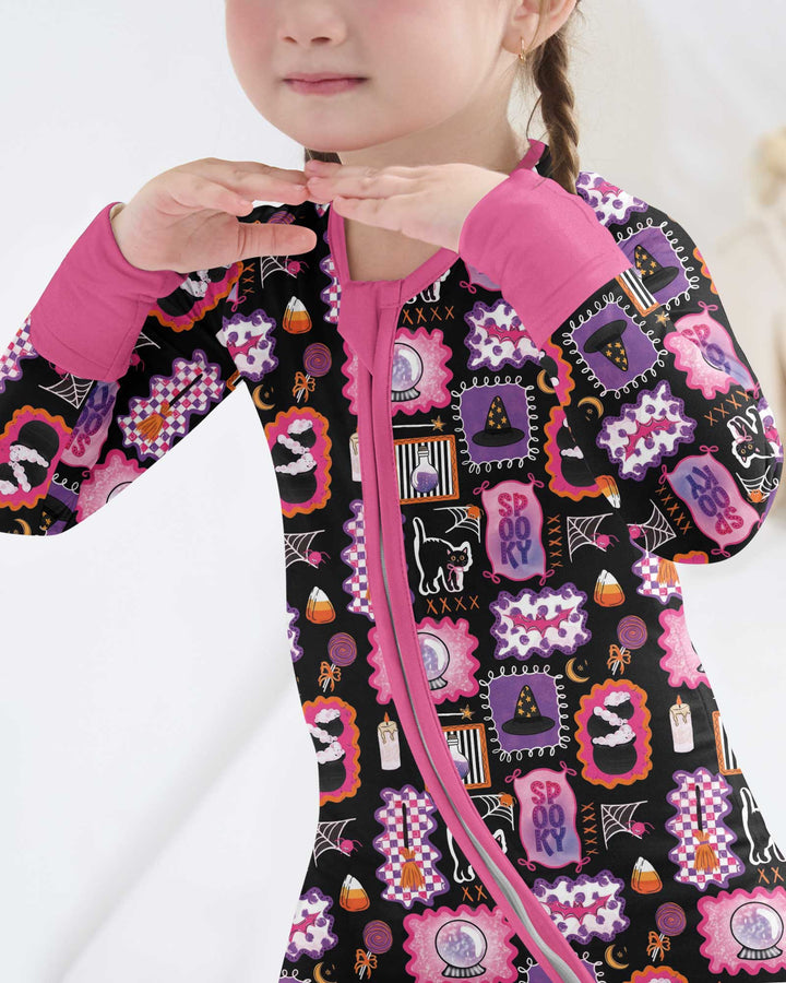 Pink Witchy Halloween Bamboo Convertible Zippy