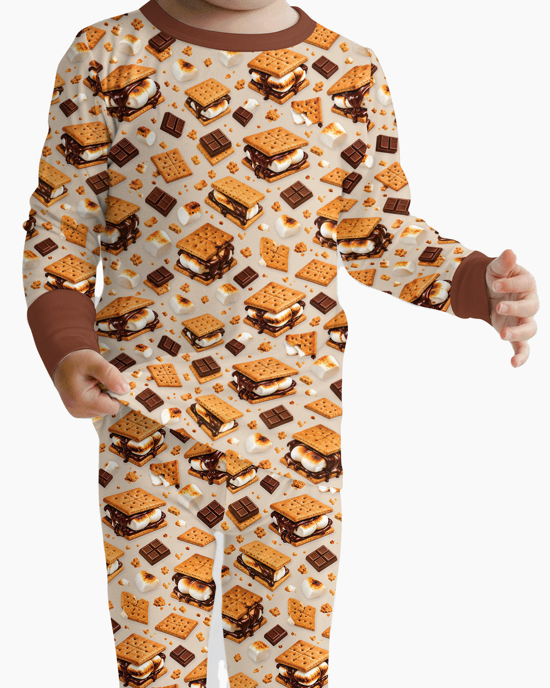 Cute Smore Bamboo Two Piece Long Sleeve Pajama Set