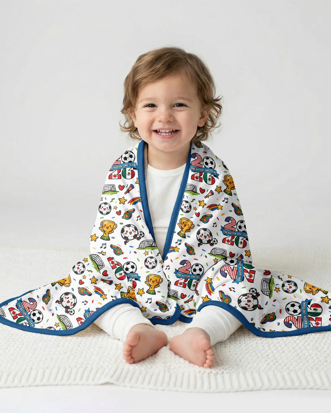 Soccer Fever 2026 Family Matching Bamboo Blanket