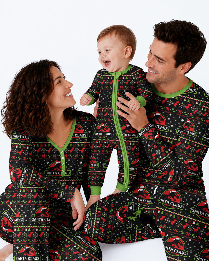 Santa Claws Christmas Bamboo Men's Pajama Set