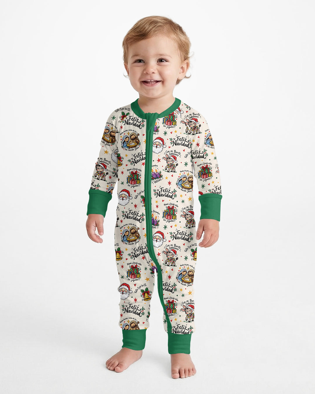 Whimsical Feliz Navidad Christmas Bamboo Convertible Zippy