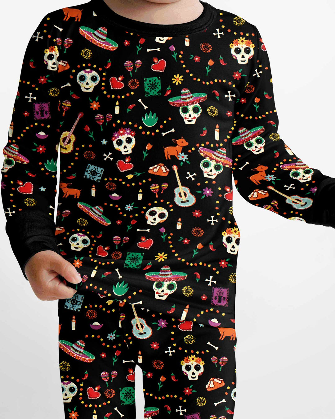 Day of the Dead Bamboo Two Piece Long Sleeve Pajama Set