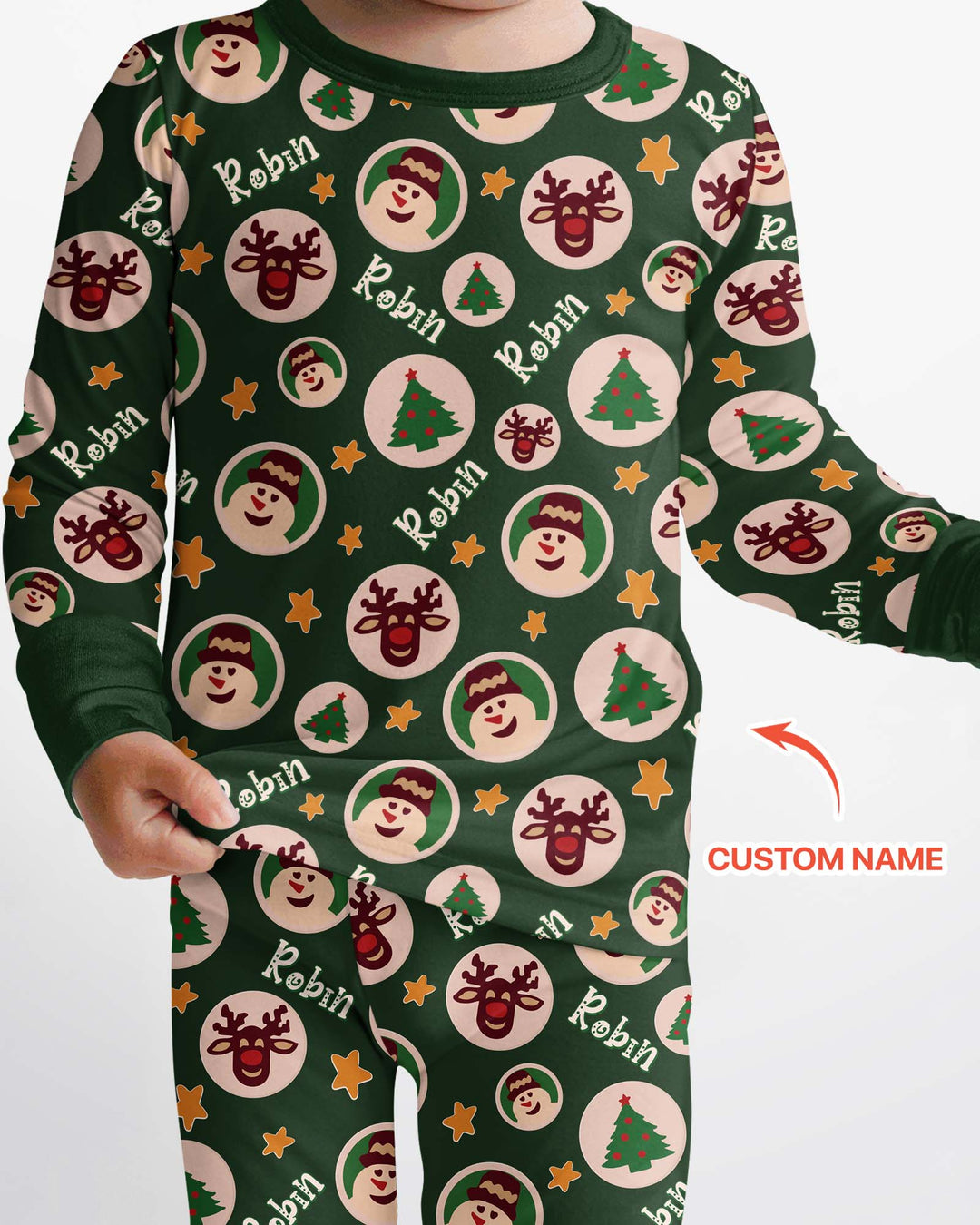 Christmas Dinner Bamboo Two Piece Long Sleeve Pajama Set