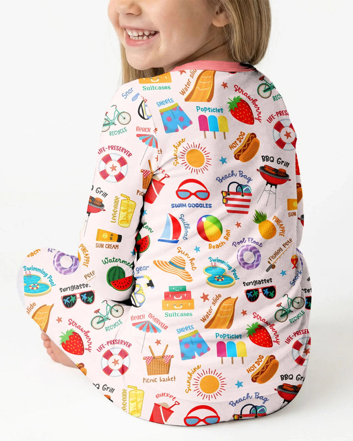 Love Summer Bamboo Two Piece Long Sleeve Pajama Set