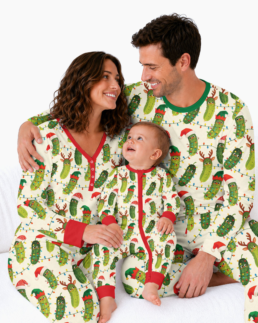 Cheerful Christmas Pickle Bamboo Women Pajama Set