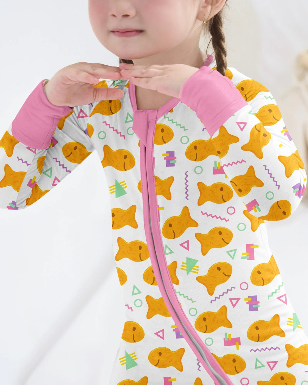 Cheesy Fishies Family Matching Bamboo Convertible Zippy