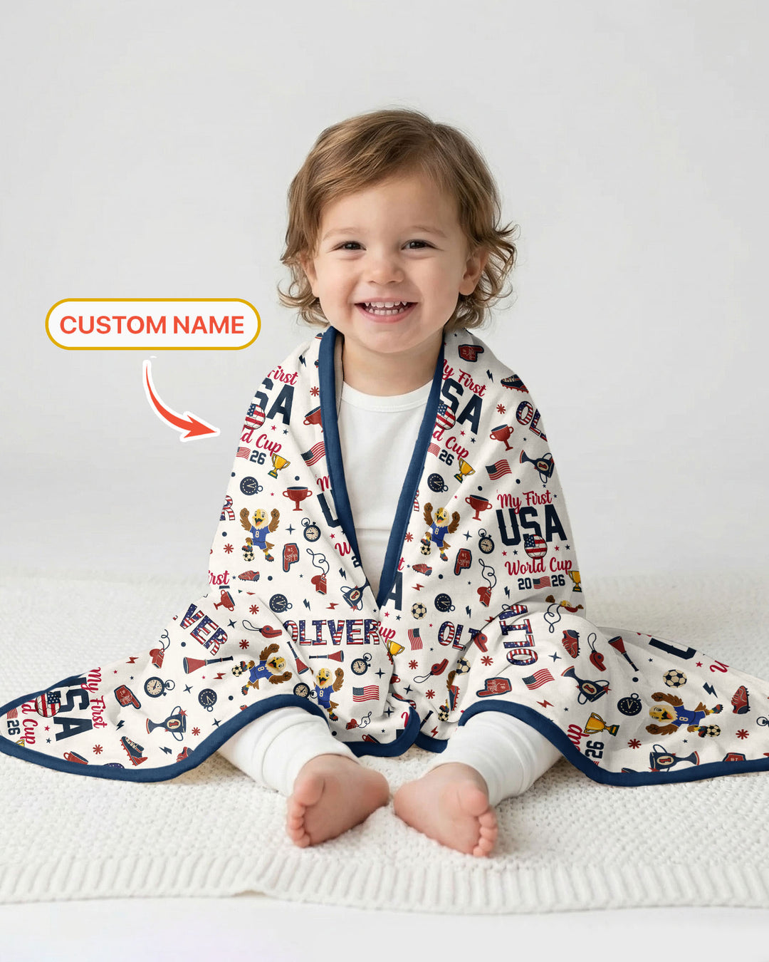 My First Soccer Cup 2026 Bamboo Blanket