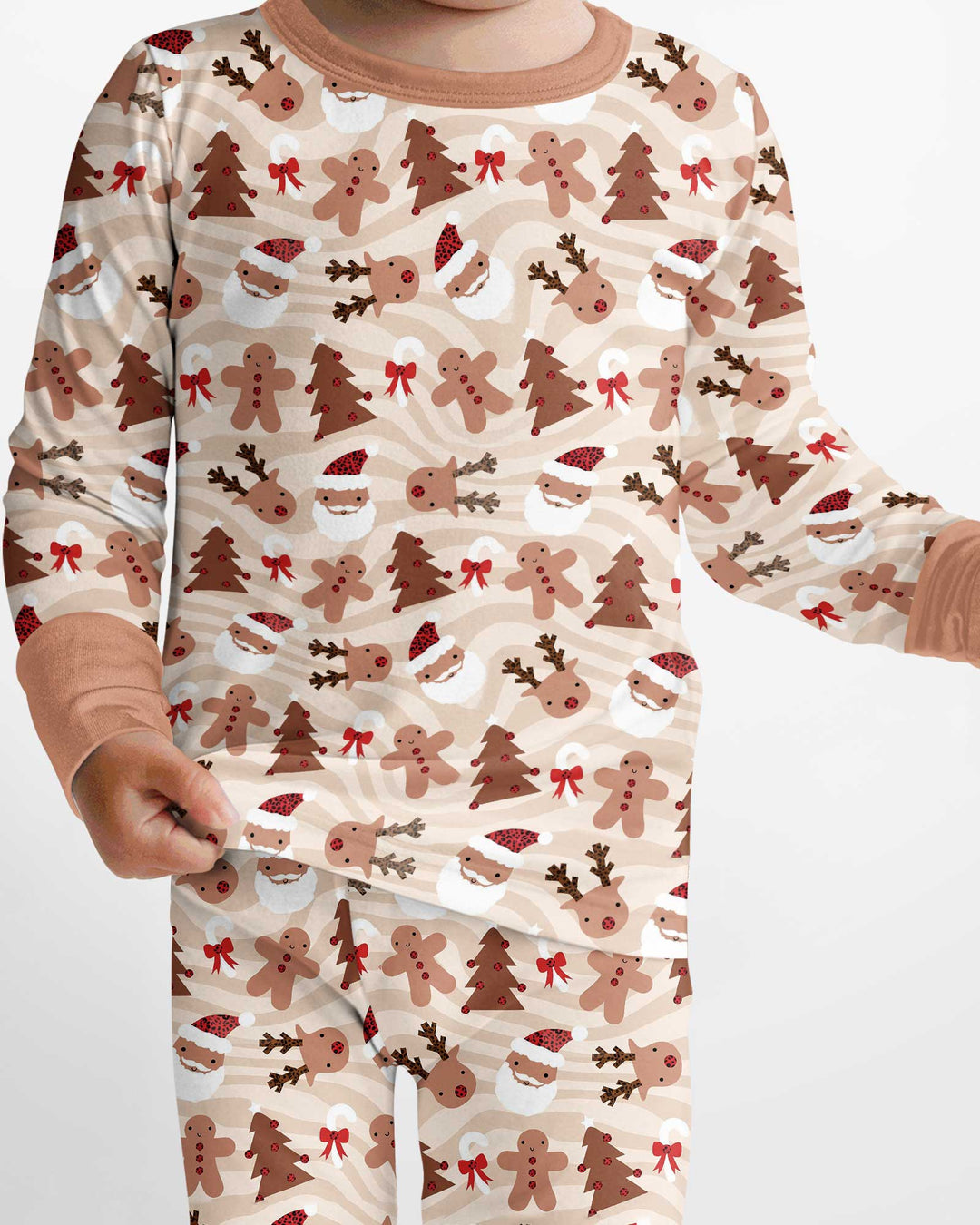 Whimsical Christmas Wonderland Bamboo Two Piece Long Sleeve Pajama Set