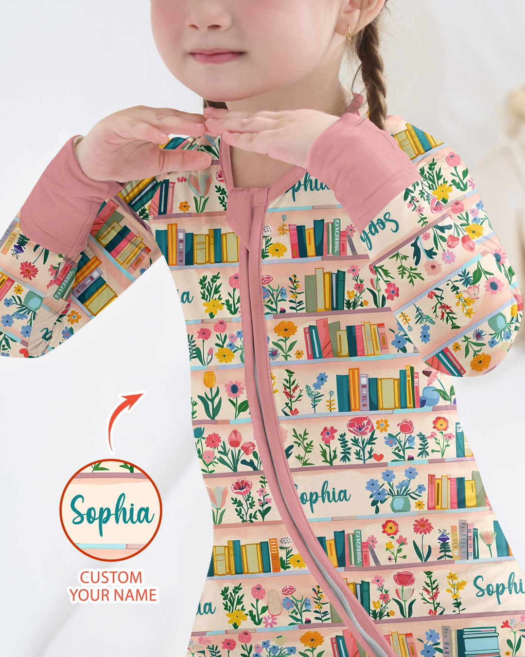 Personalized Book Lover Bamboo Convertible Zippy