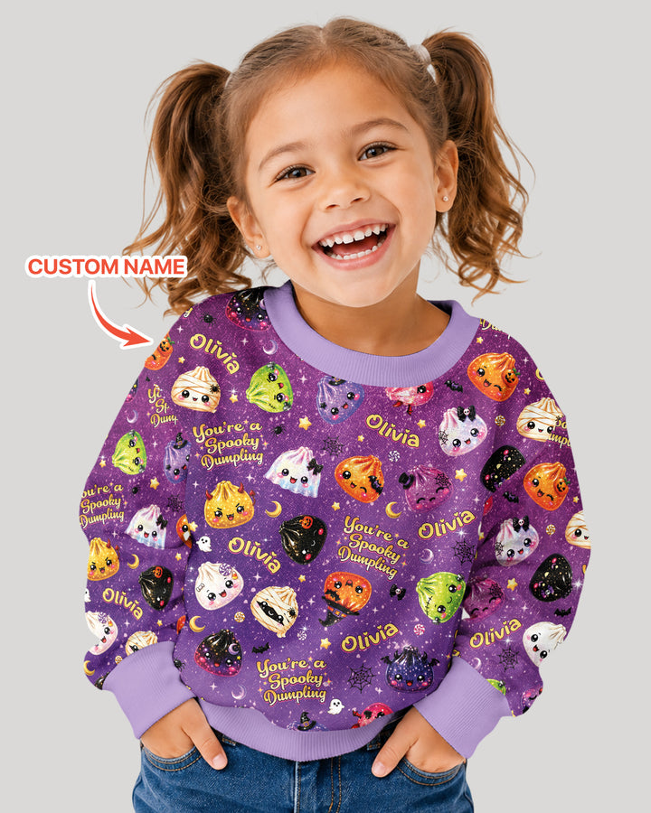 Custom Name You're A Spooky Dumpling Bamboo Crewneck Sweatshirt