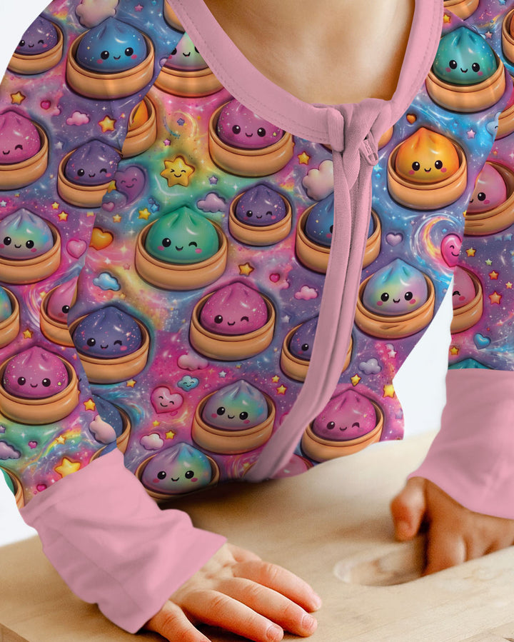 Kawaii Glitter Dumpling Bamboo Convertible Zippy