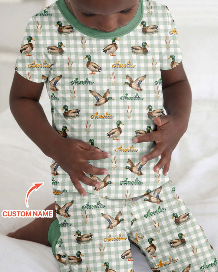 CUSTOM Template Bamboo Two Piece Short Sleeve Pyjamas Set