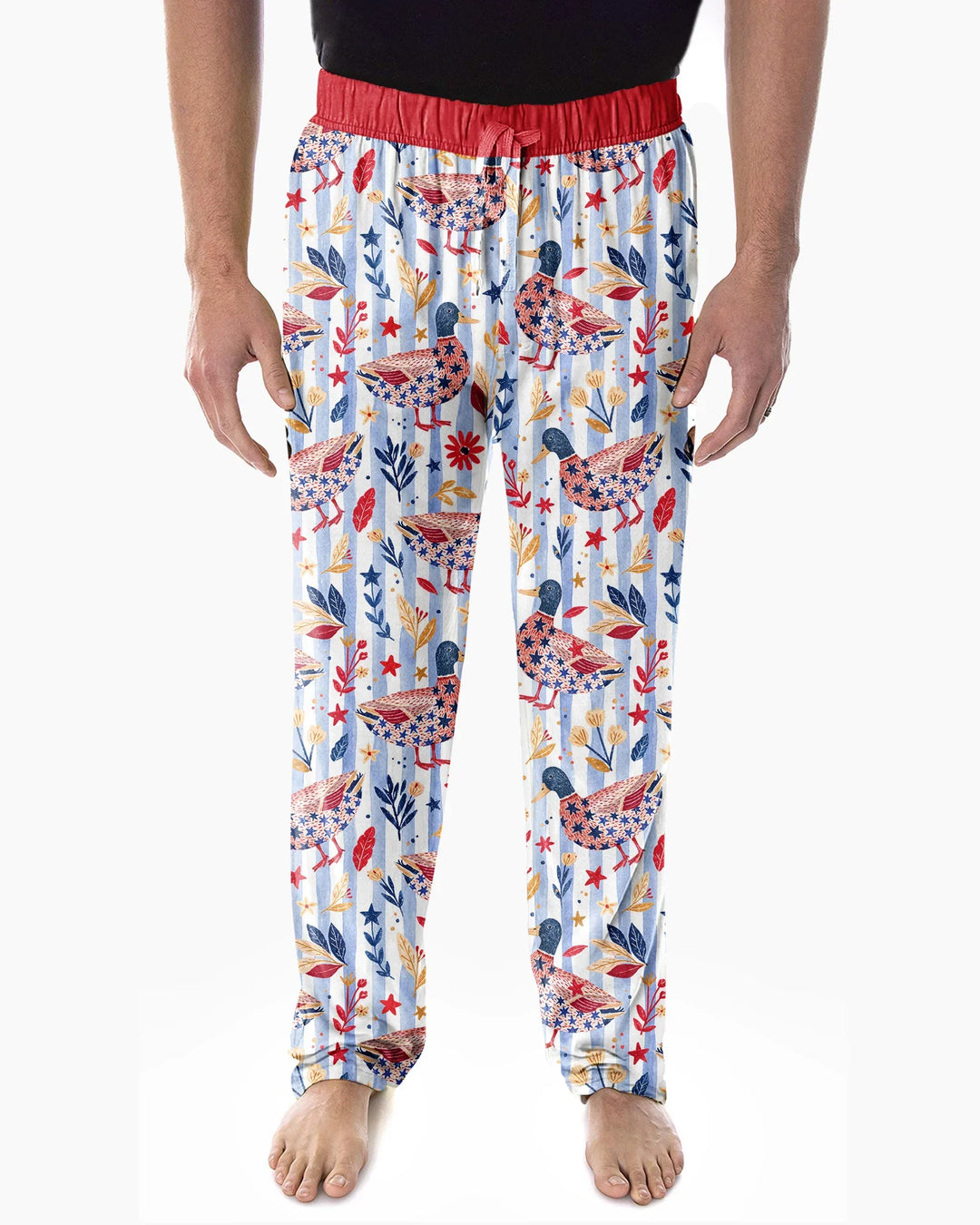 Patriotic Mallard Duck Bamboo Men's Pajama Set
