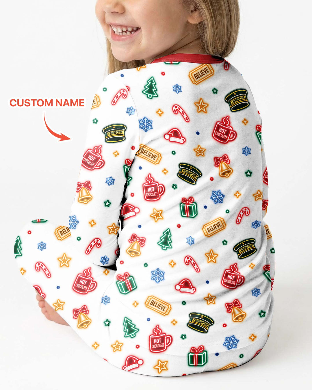 Christmas Spirit Express Bamboo Two Piece Long Sleeve Pajama Set