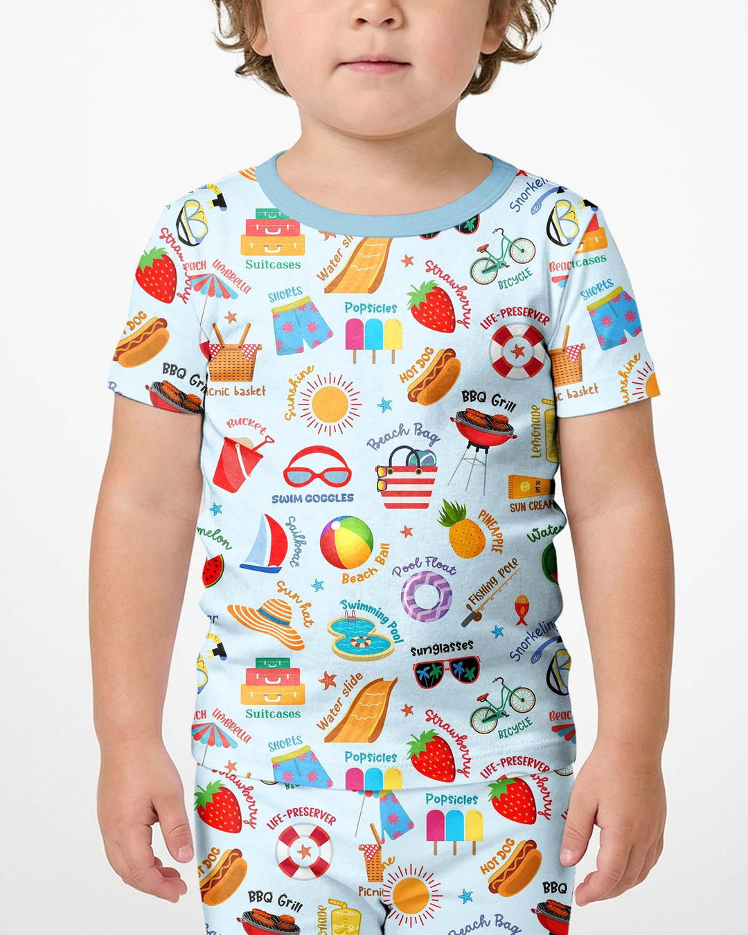 Love Summer Bamboo Two Piece Short Sleeve Shorts Pajama Set