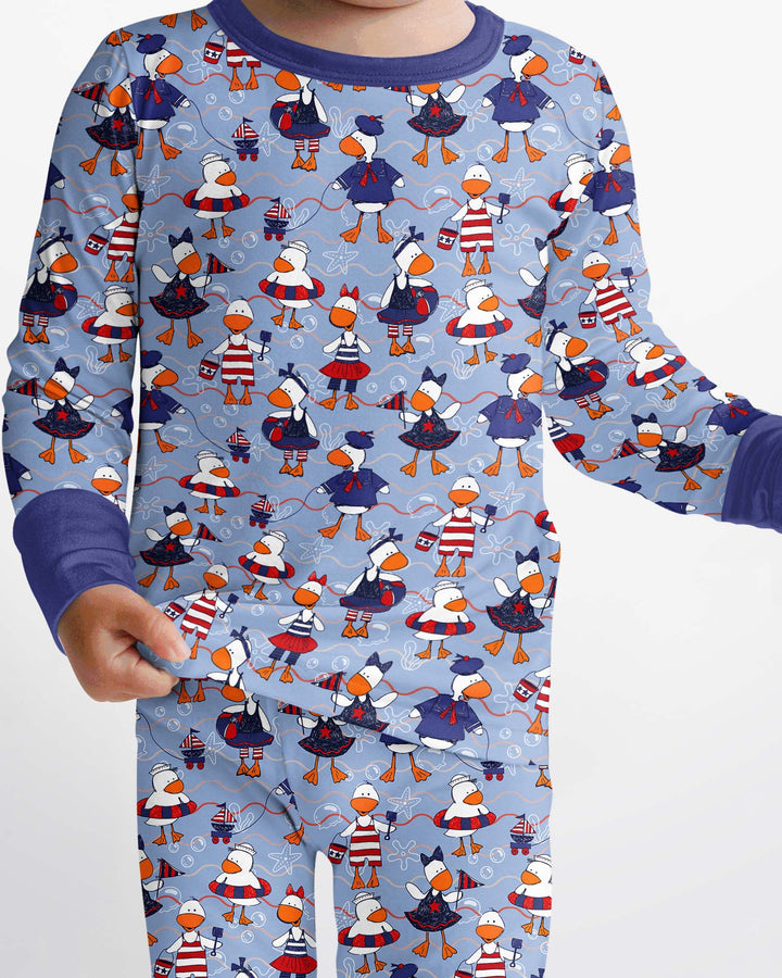 Freedom Floaties Family Matching Bamboo Two Piece Long Sleeve Pajama Set