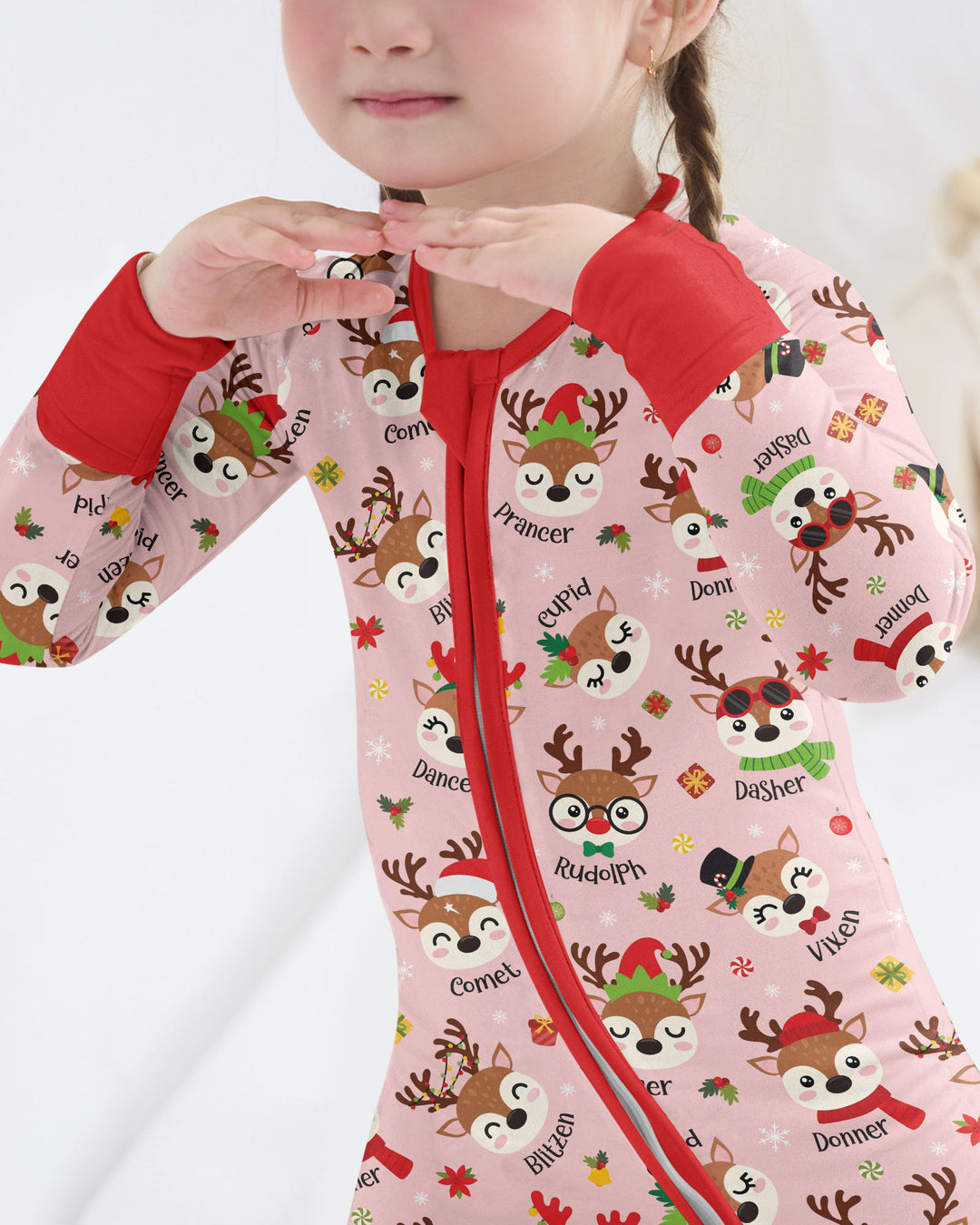 Christmas Reindeer Squad Bamboo Convertible Zippy