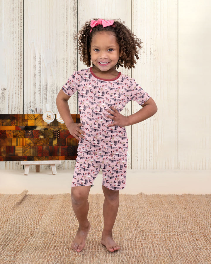 Fruit Bats Bamboo Two Piece Short Sleeve Shorts Pajama Set