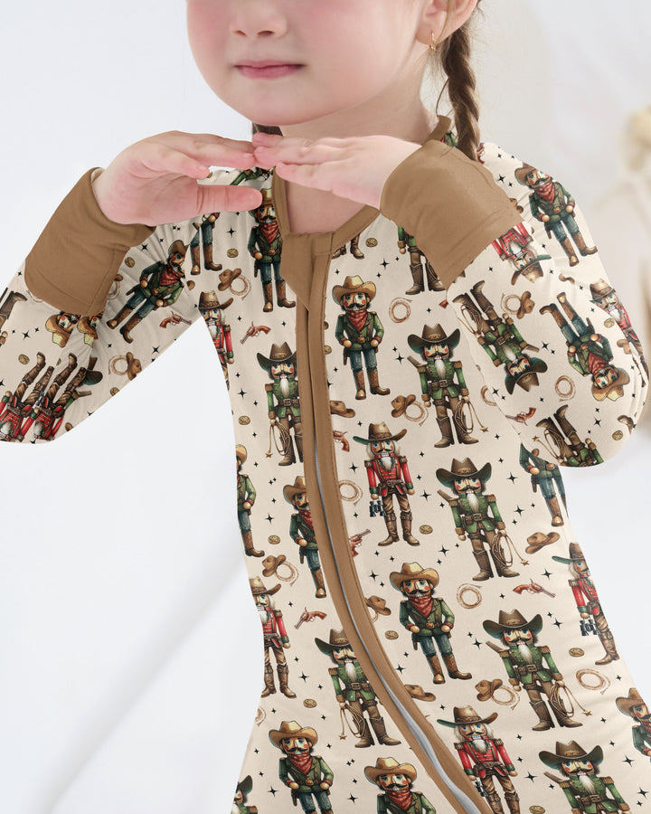 Western Christmas Cowboy Nutcracker Bamboo Convertible Zippy