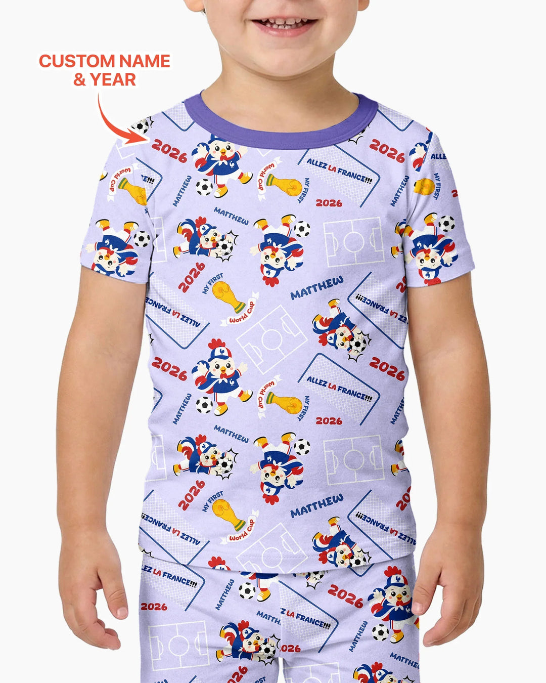 My First World Cup Bamboo Two Piece Short Sleeve Pajama Set