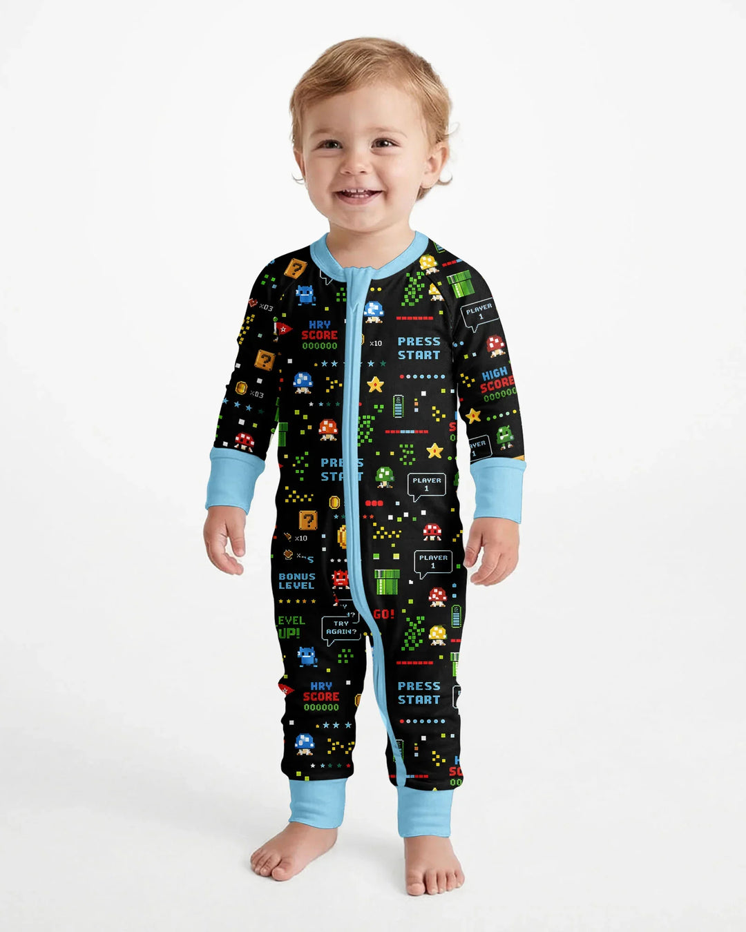 Pixel Game Lover Matching Bamboo Convertible Zippy