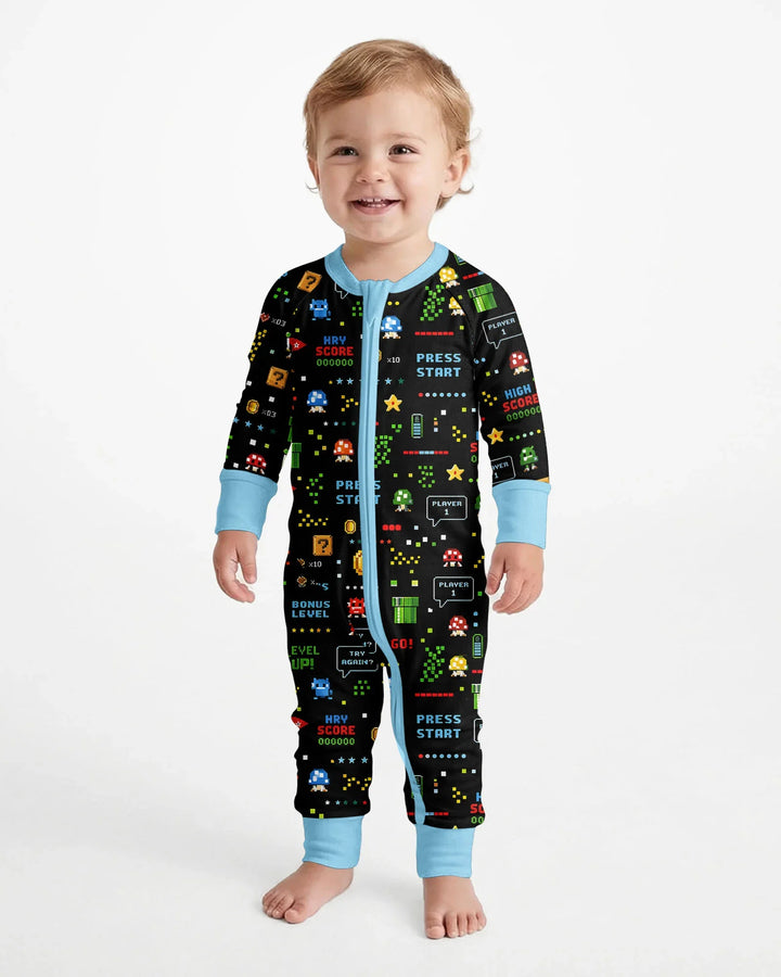 Pixel Game Lover Matching Bamboo Convertible Zippy