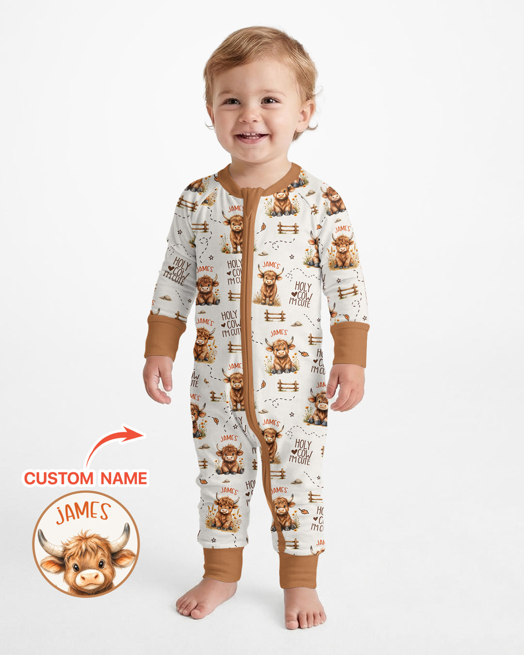 Holy Cow I'm Cute Personalized Bamboo Convertible Zippy
