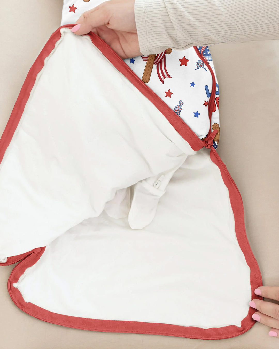 Loves Jesus And America Too Bamboo Sleep Bag