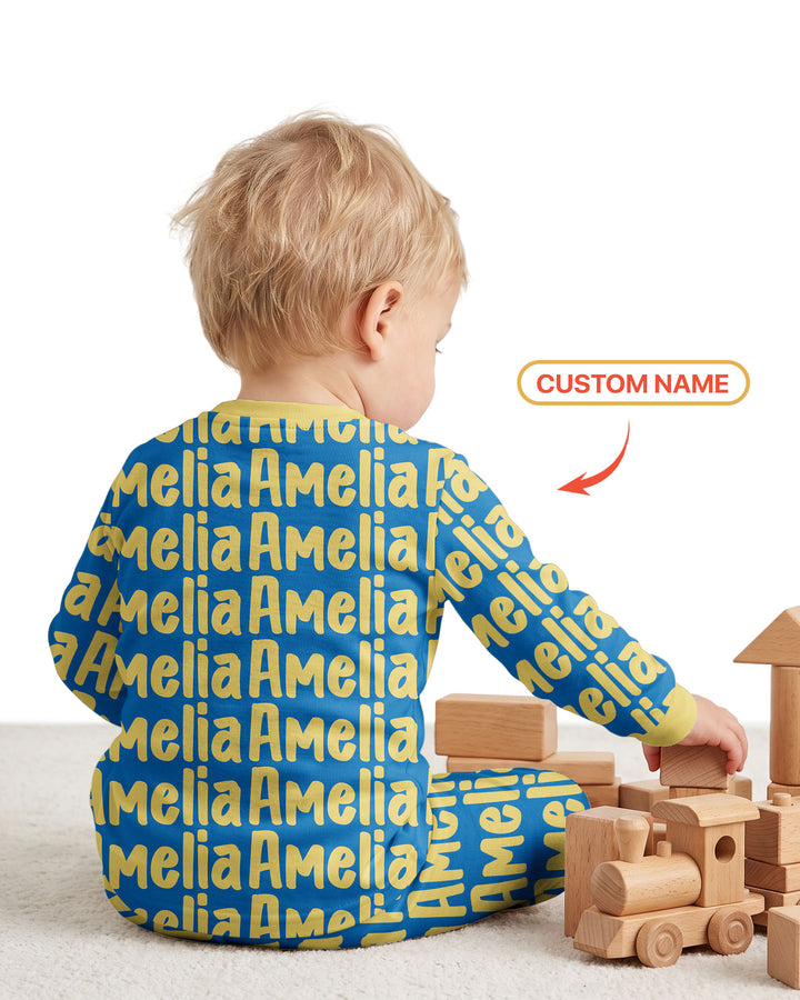 Little Letters Bamboo Two Piece Long Sleeve Pajama Set Bamboo Two Piece Long Sleeve Pajama Set