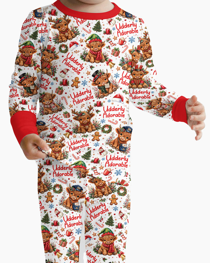 Udderly Adorable Bamboo Two Piece Long Sleeve Pajama Set
