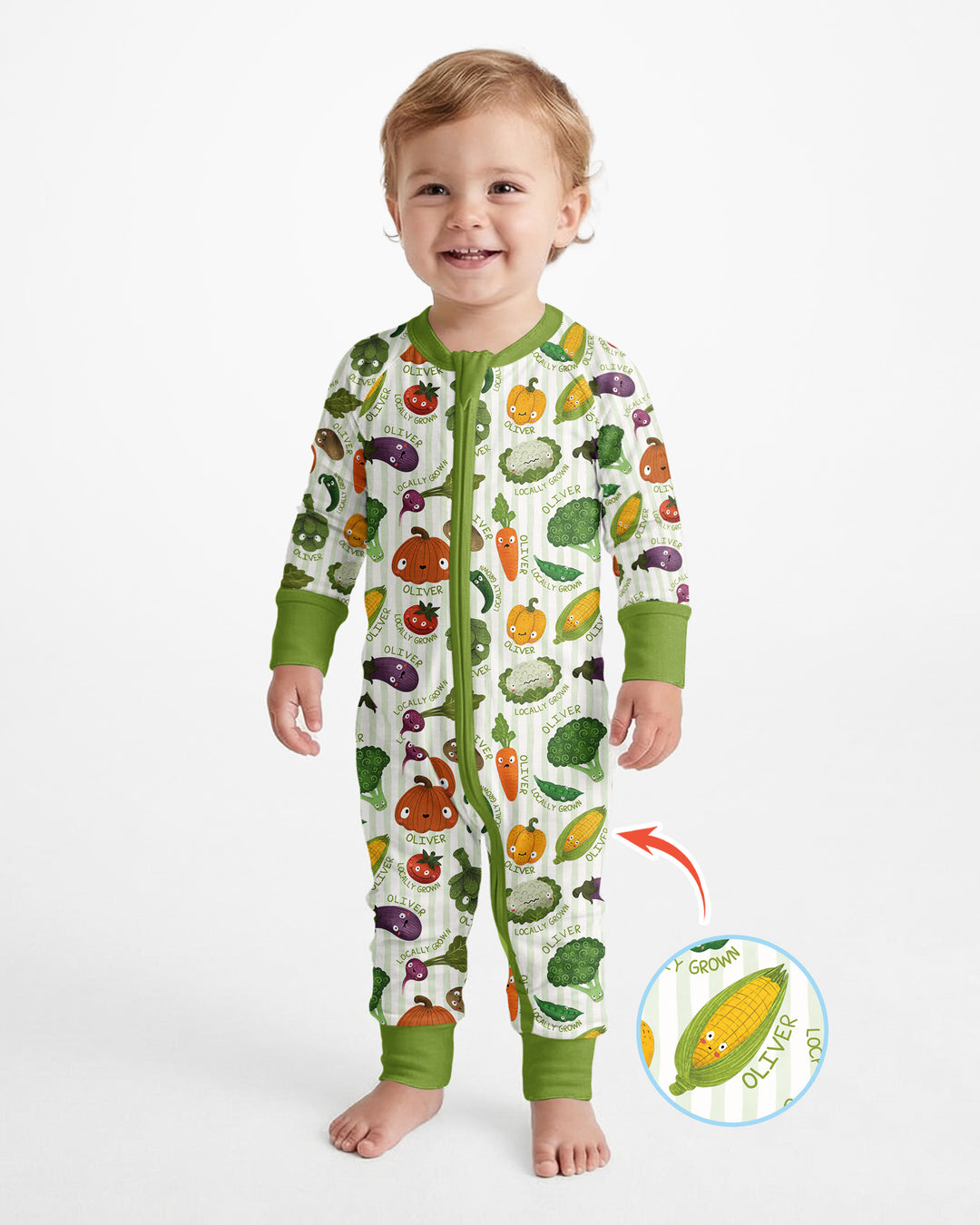 Locally Grown Baby Custom Name Bamboo Convertible Zippy