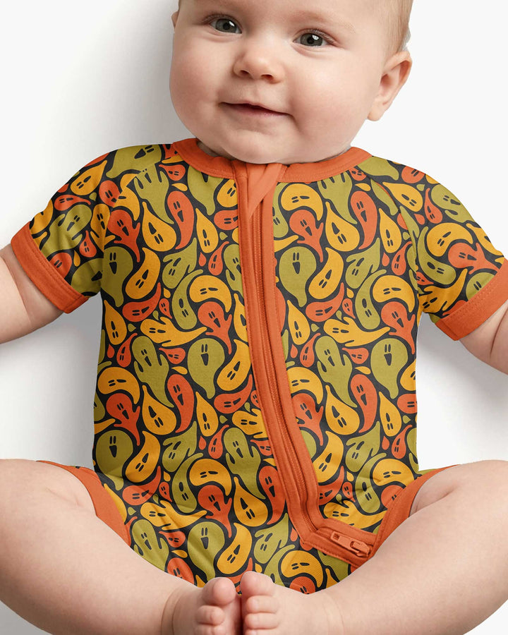 Retro Haunts & Happy Boos Bamboo Shorty Zippy