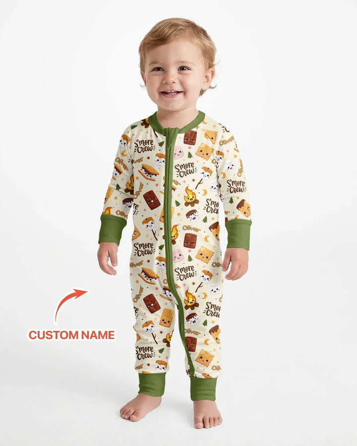 Custom Name Kawaii S'more Crew Family Matching Bamboo Convertible Zippy