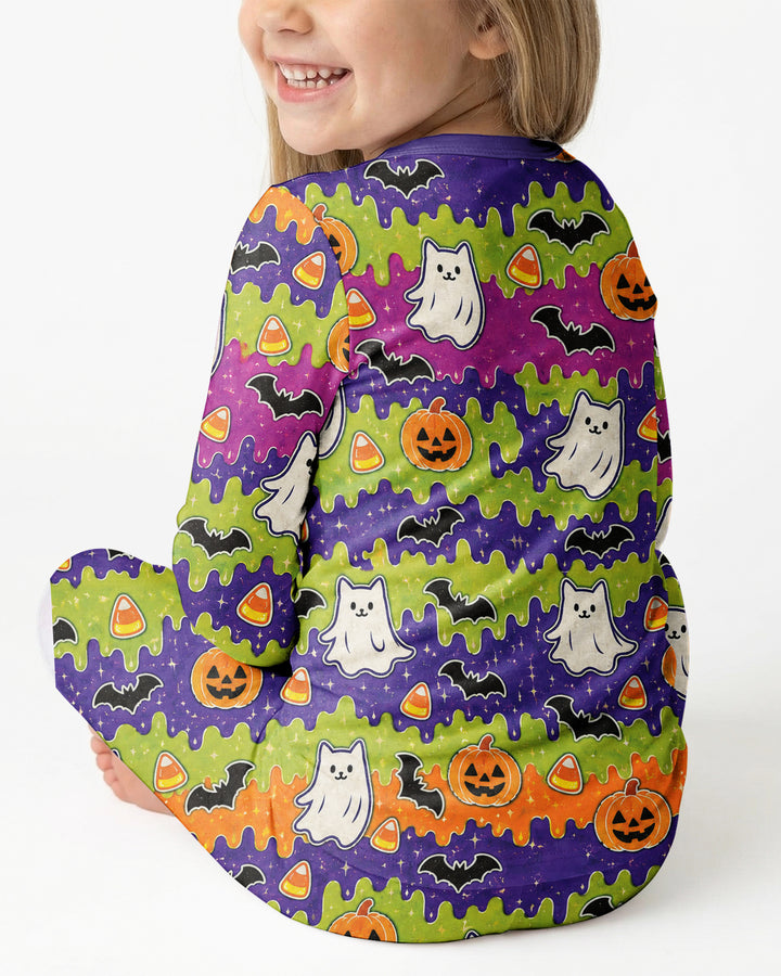 Spooky Slime Cuties Bamboo Two Piece Long Sleeve Pajama Set