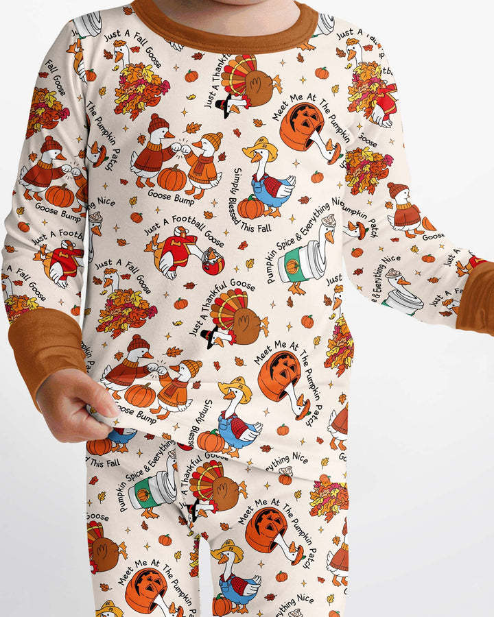 Template Bamboo Two Piece Long Sleeve Pyjamas Set