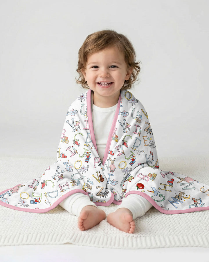 ABC Whimsy Bamboo Blanket