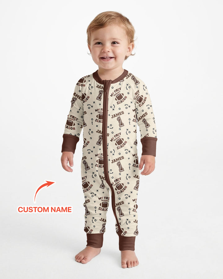 Custom Name My First Football Season Bamboo Convertible Zippy