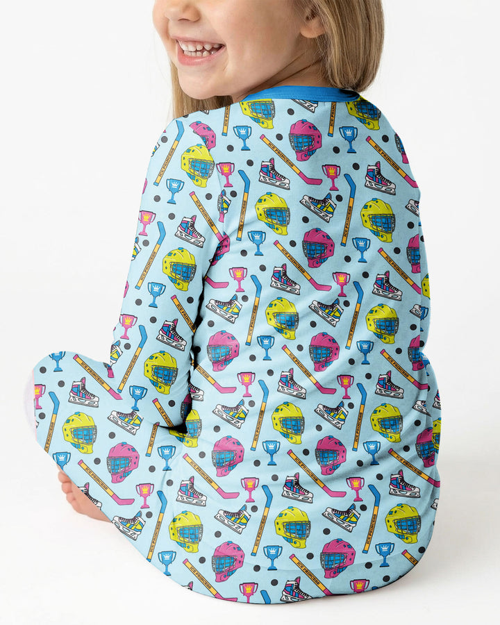 The Ice Hockey Princess Bamboo Two Piece Long Sleeve Pajama Set