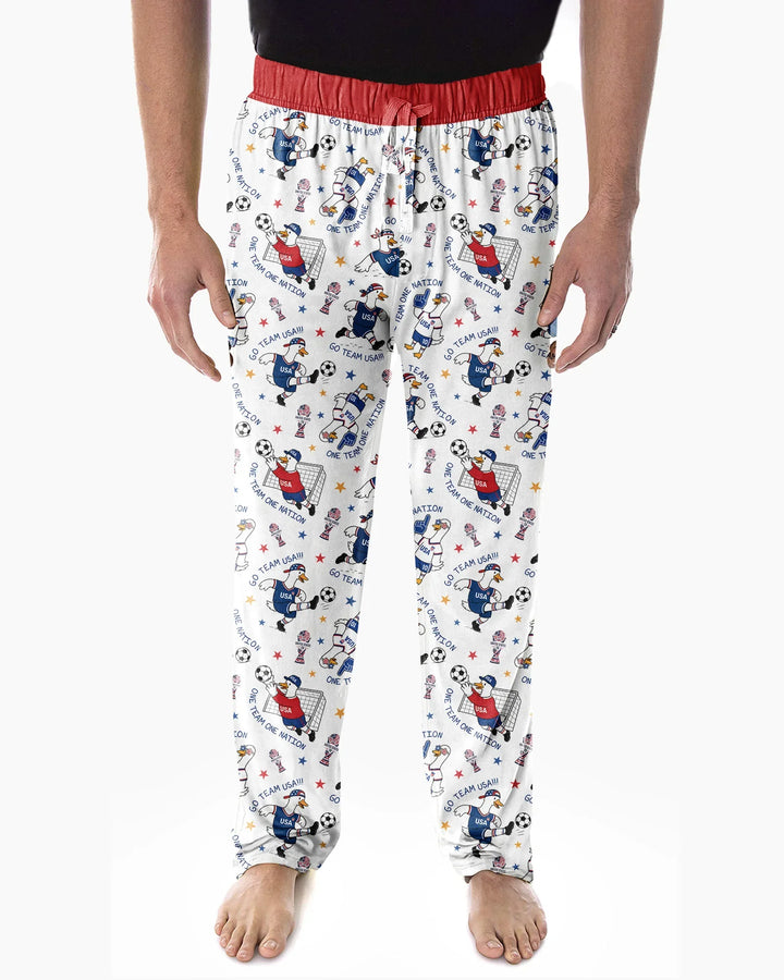 USA Soccer Goose Family Matching Bamboo Men's Pajama Set